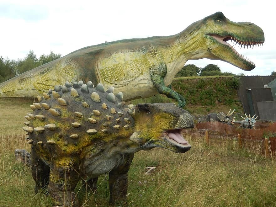 dinosaur statues