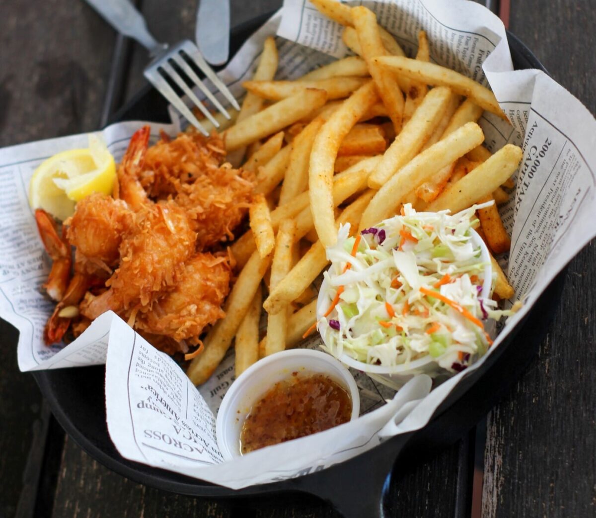 fried fish and french fries